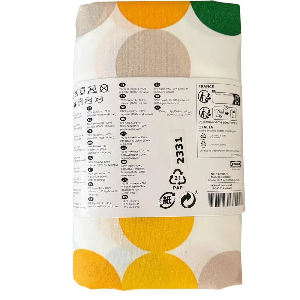 IKEA BROGGAN Dot Pattern Wipeable Tablecloth 57